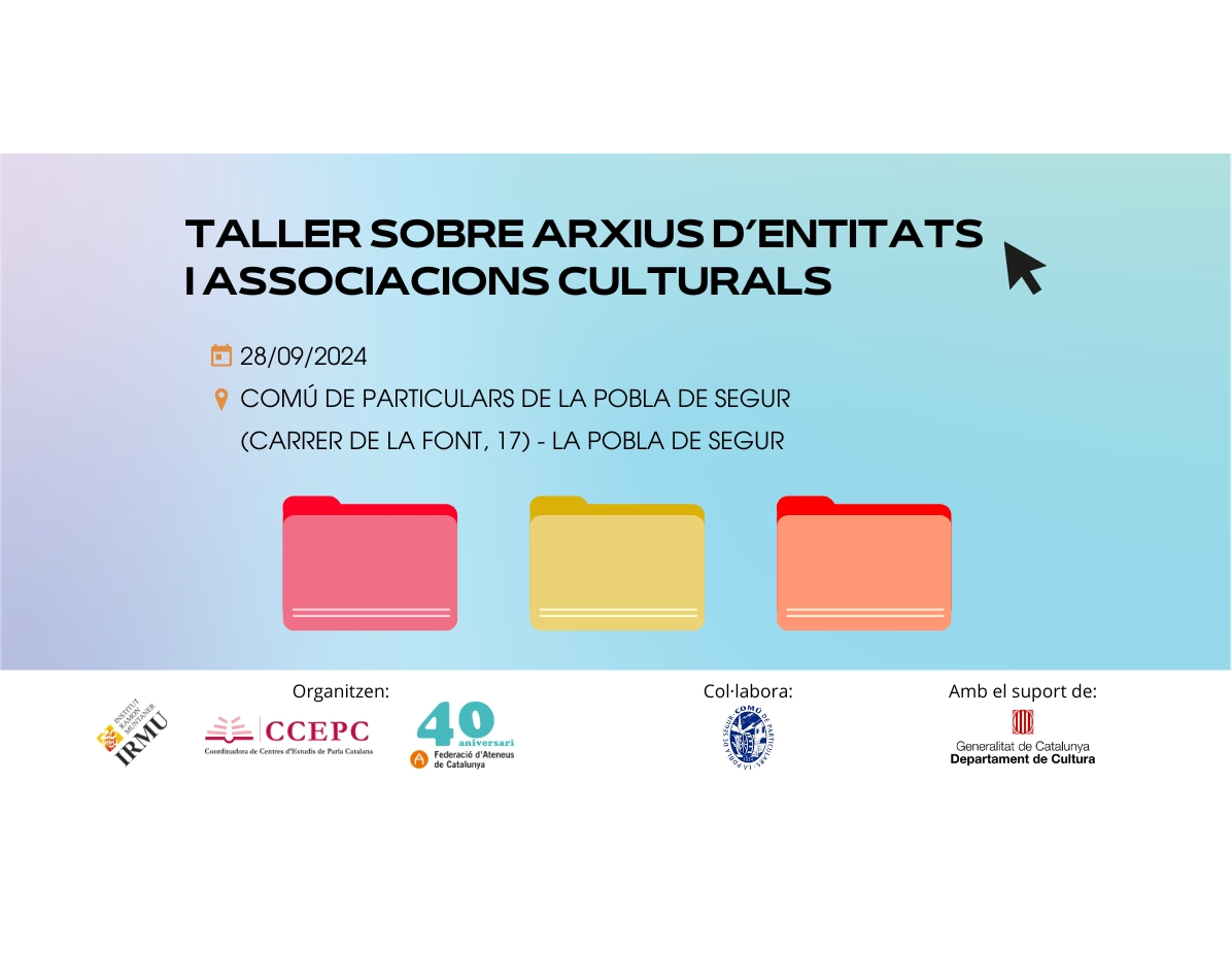Nova sessió del taller sobre arxius d’entitats i associacions culturals