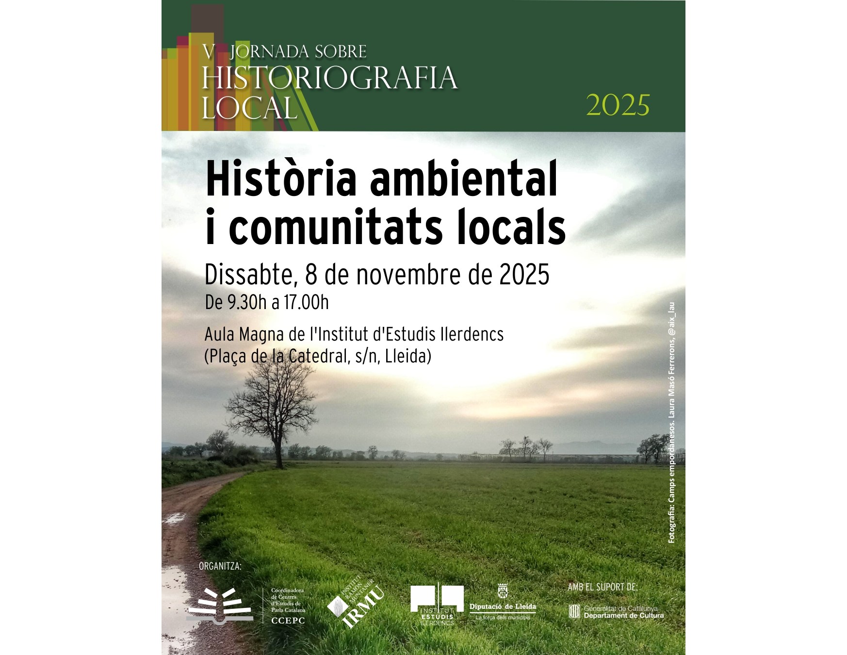 V Jornada sobre Historiografia Local “Història ambiental i comunitats locals”