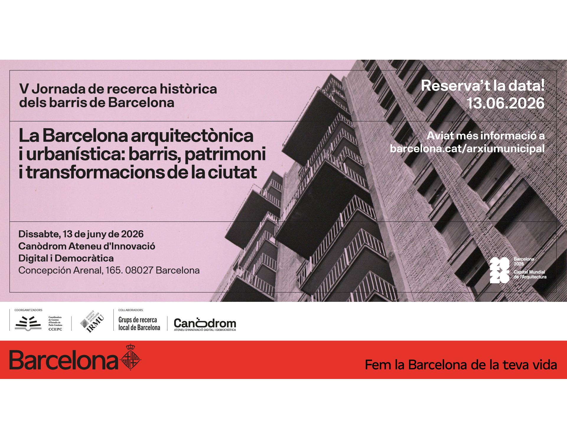 V jornada de recerca històrica als barris de Barcelona. 13 de juny
