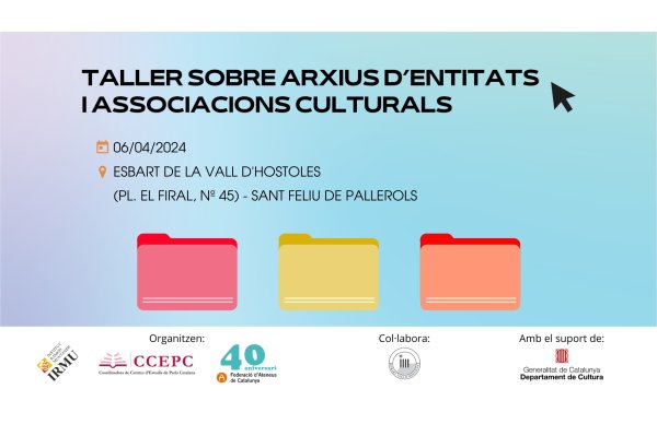 Nova sessió del taller sobre arxius d’entitats i associacions culturals a La Garrotxa 