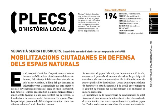 Plecs d’història local 194. Juliol 2024