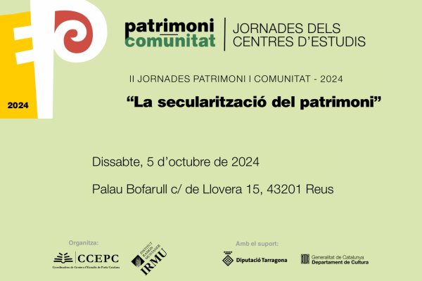Jornada “La secularització del patrimoni”. Reus,  d’octubre