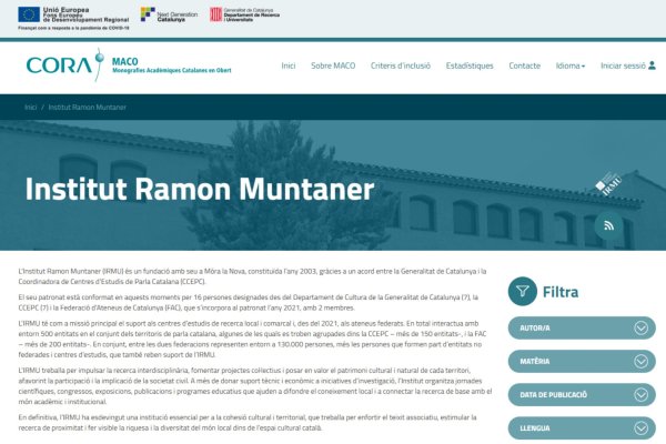 El repositori en obert MACO ja acull els capítols dels cinc primers congressos de la CCEPC
