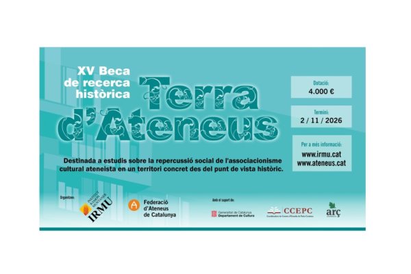 XV Beca de recerca històrica Terra d’Ateneus