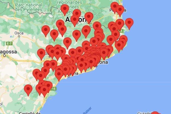 Mapa geolocalització centres